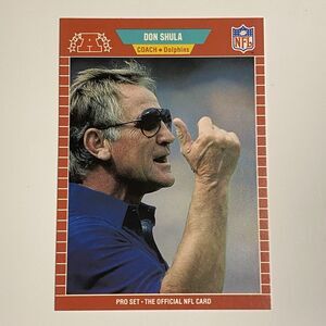 1989 Pro Set Football Card Don Shula #225 Vintage